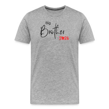 Big Brother 2026 – Proud Big Brother - Men's Premium Organic T-Shirt - heather grey - Front - Damien (186cm)