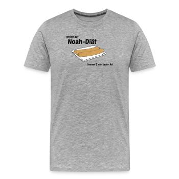Noah Diaet - Men's Premium Organic T-Shirt - heather grey - Front - Damien (186cm)