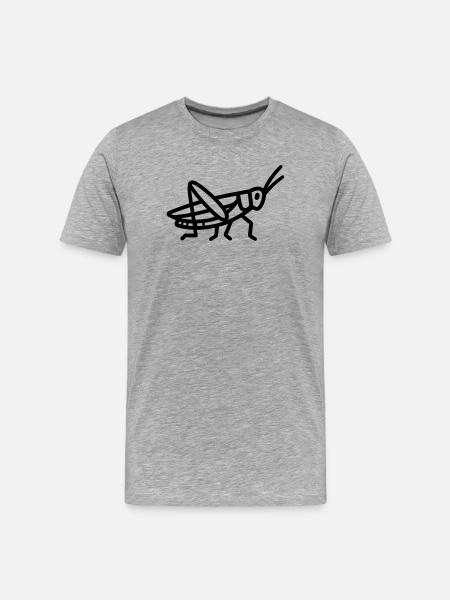 grasshopper - Men's Premium Organic T-Shirt - heather grey