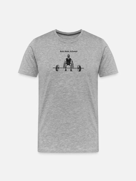 Beats Mode Active: Strength Lifting - Men's Premium Organic T-Shirt - heather grey