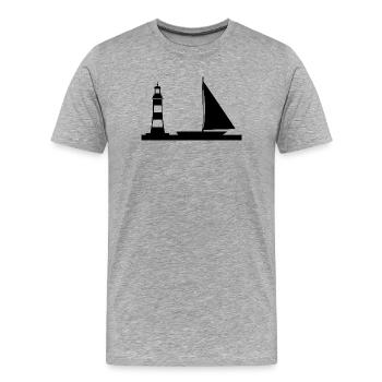 Voile - T-shirt bio Premium Homme - gris chiné - Devant - Damien (186cm)