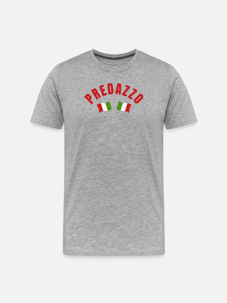 Predazzo Italian Flags  - Men's Premium Organic T-Shirt - heather grey
