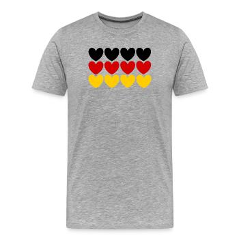 Germany fan shirt for Germany fans - Men's Premium Organic T-Shirt - heather grey - Front - Damien (186cm)