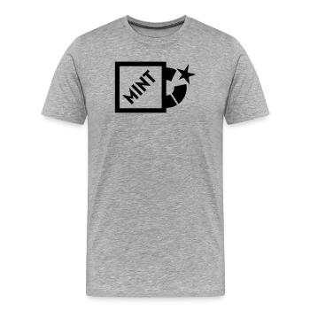 Mint - Männer Premium Bio T-Shirt - Grau meliert - Vorne - Damien (186cm)