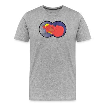 Captain Biceps - Men's Premium Organic T-Shirt - heather grey - Front - Damien (186cm)