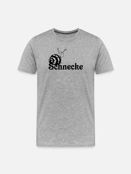 Schnecke - Männer Premium Bio T-Shirt - Grau meliert