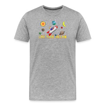 live your dream - Männer Premium Bio T-Shirt - Grau meliert - Vorne - Damien (186cm)