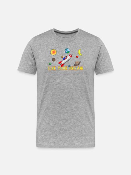 live your dream - Men's Premium Organic T-Shirt - heather grey