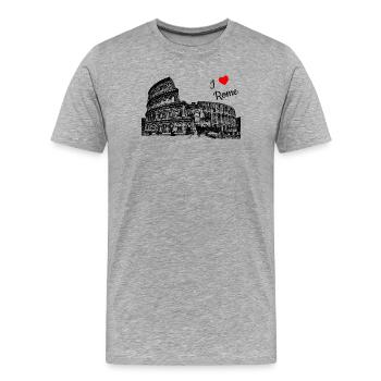 Rome I love you - Men's Premium Organic T-Shirt - heather grey - Front - Damien (186cm)