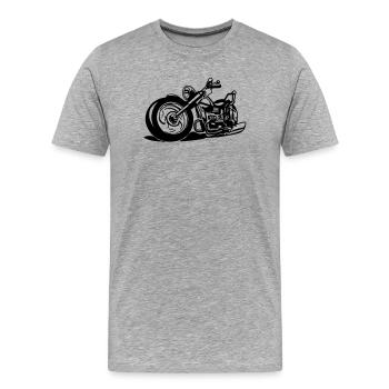 Chopper / motorcycle - Men's Premium Organic T-Shirt - heather grey - Front - Damien (186cm)