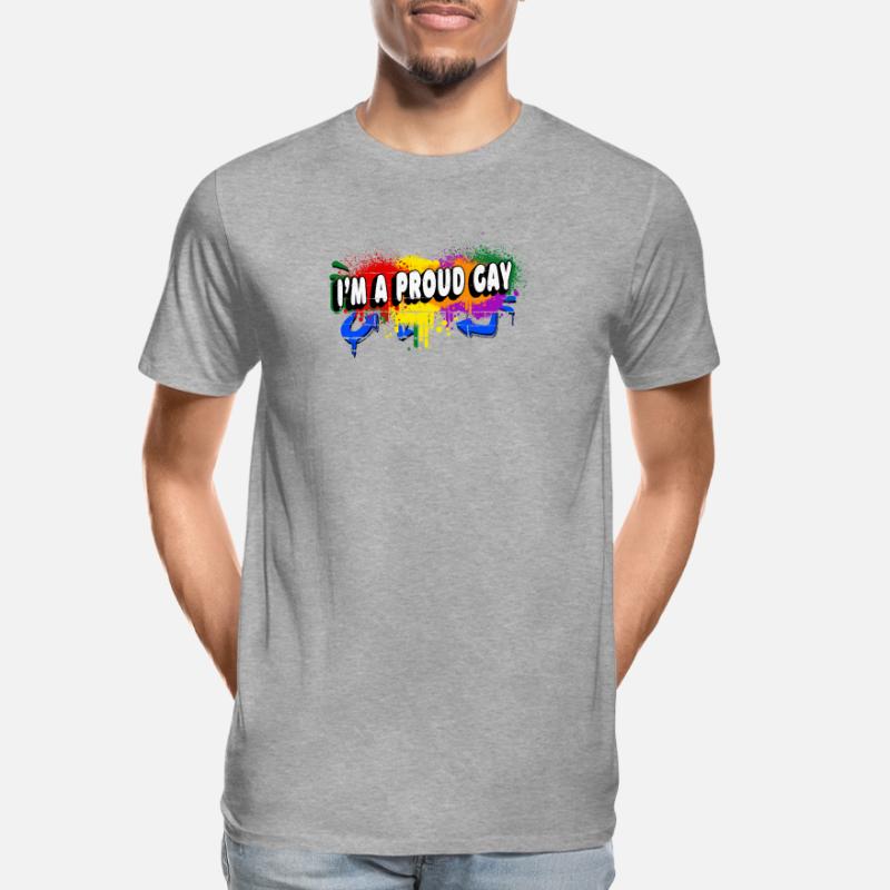 Ich bin ein stolzer Schwuler Männer Premium Bio T-Shirt