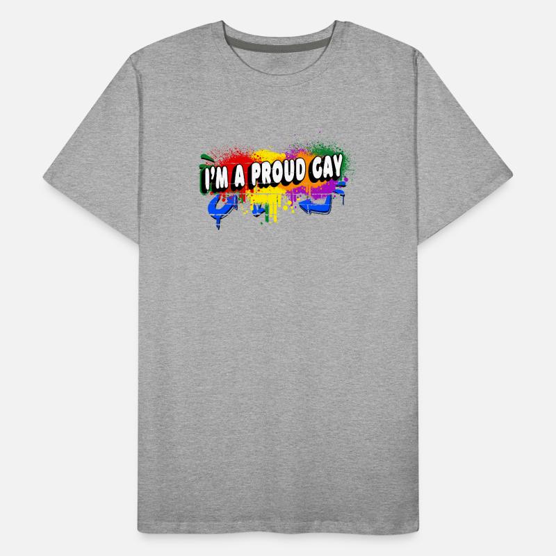 Ich bin ein stolzer Schwuler Männer Premium Bio T-Shirt