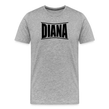 Diana t-shirt gift idea - Men's Premium Organic T-Shirt - heather grey - Front - Damien (186cm)
