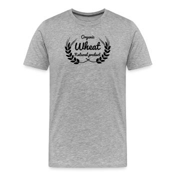 Corn grain wheat natural product - Men's Premium Organic T-Shirt - heather grey - Front - Damien (186cm)