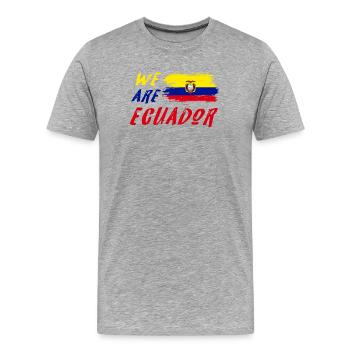 Wir sind Ecuador - Männer Premium Bio T-Shirt - Grau meliert - Vorne - Damien (186cm)