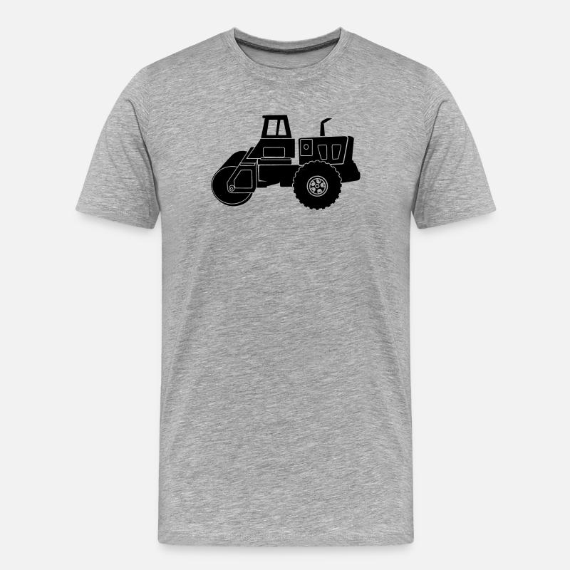 Transparente Walzenmaschine - Männer Premium Bio T-Shirt - Grau meliert