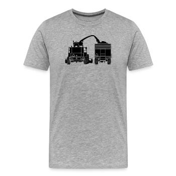 Corn chopper - Men's Premium Organic T-Shirt - heather grey - Front - Damien (186cm)