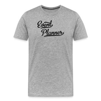 Event Planner - Men's Premium Organic T-Shirt - heather grey - Front - Damien (186cm)