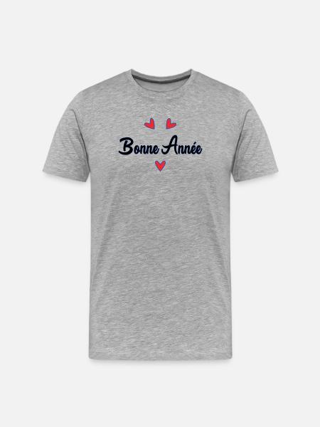 BONNE ANNEE. SAINT SYLVESTRE - T-shirt bio Premium Homme - gris chiné