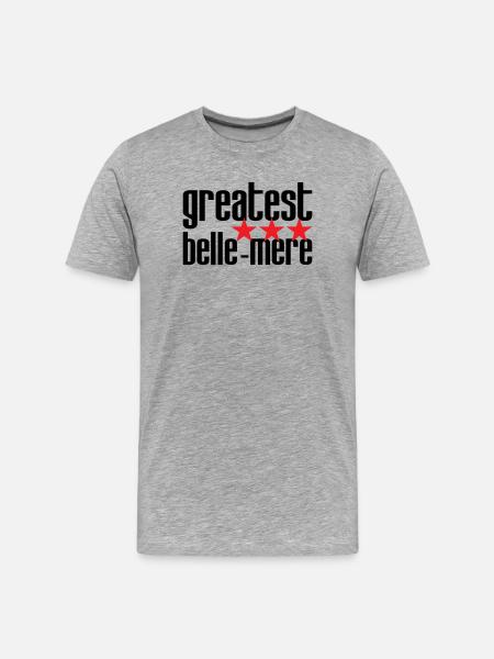 Beste Schwiegermutter der Welt - Männer Premium Bio T-Shirt - Grau meliert