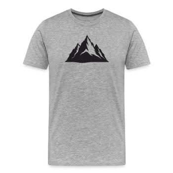 Gebirge - Männer Premium Bio T-Shirt - Grau meliert - Vorne - Damien (186cm)