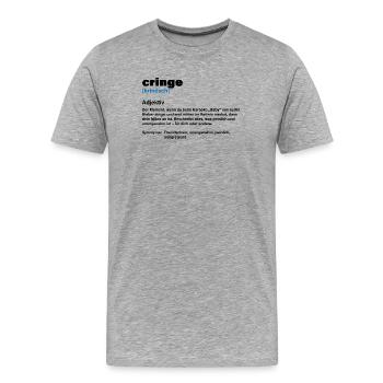Peinlich – Das Gefühl von Unbehagen - Männer Premium Bio T-Shirt - Grau meliert - Vorne - Damien (186cm)