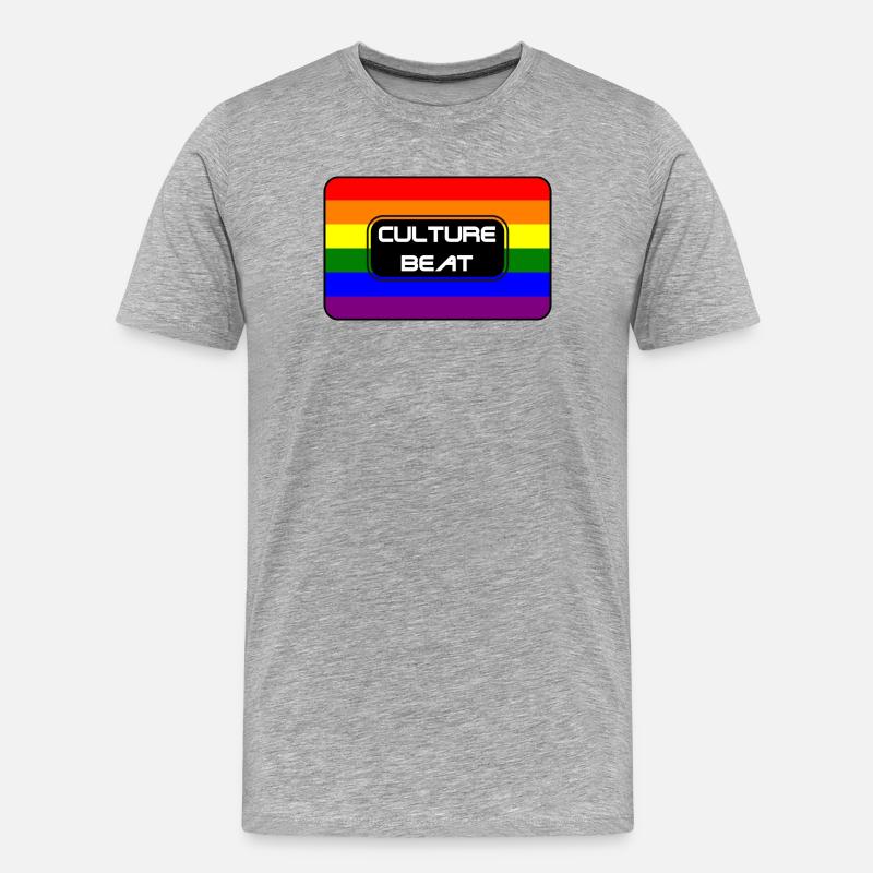 Kultur Beat Pride Logo - Männer Premium Bio T-Shirt - Grau meliert