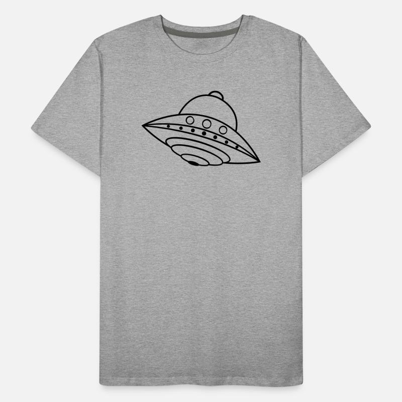 OVNI Alien Ship Space Doodle T-shirt bio Premium Homme