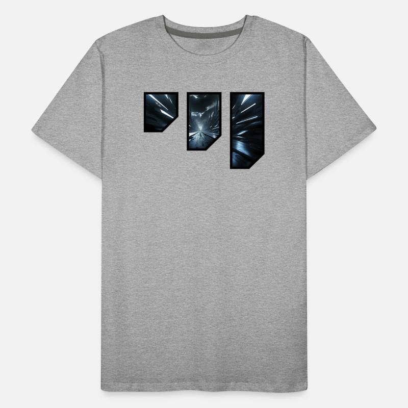 Futuristic Sci-Fi Corridor Design Men's Premium Organic T-Shirt