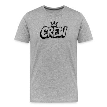 Graffiti de l’équipe - T-shirt bio Premium Homme - gris chiné - Devant - Damien (186cm)