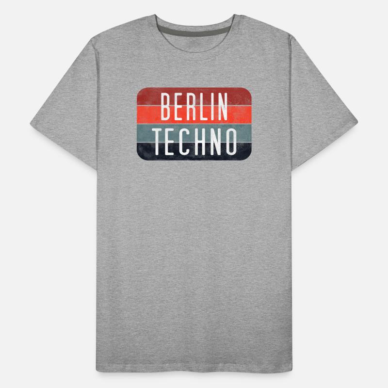 Berlin Techno Text T-shirt bio Premium Homme