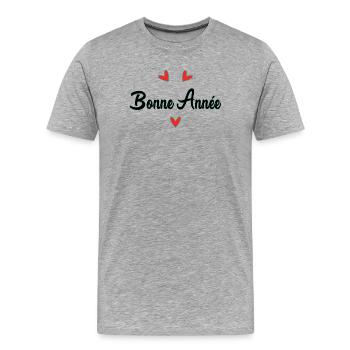 HAPPY NEW YEAR. NEW YEAR'S EVE. NEW YEAR - Men's Premium Organic T-Shirt - heather grey - Front - Damien (186cm)
