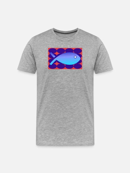 FISH. SARDINE. APRIL FOOL. SEA. OCEAN - Men's Premium Organic T-Shirt - heather grey