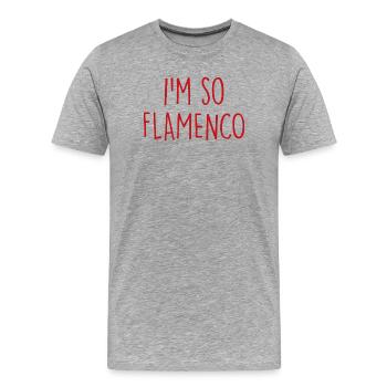 Flamenco Spain Spanien - Männer Premium Bio T-Shirt - Grau meliert - Vorne - Damien (186cm)