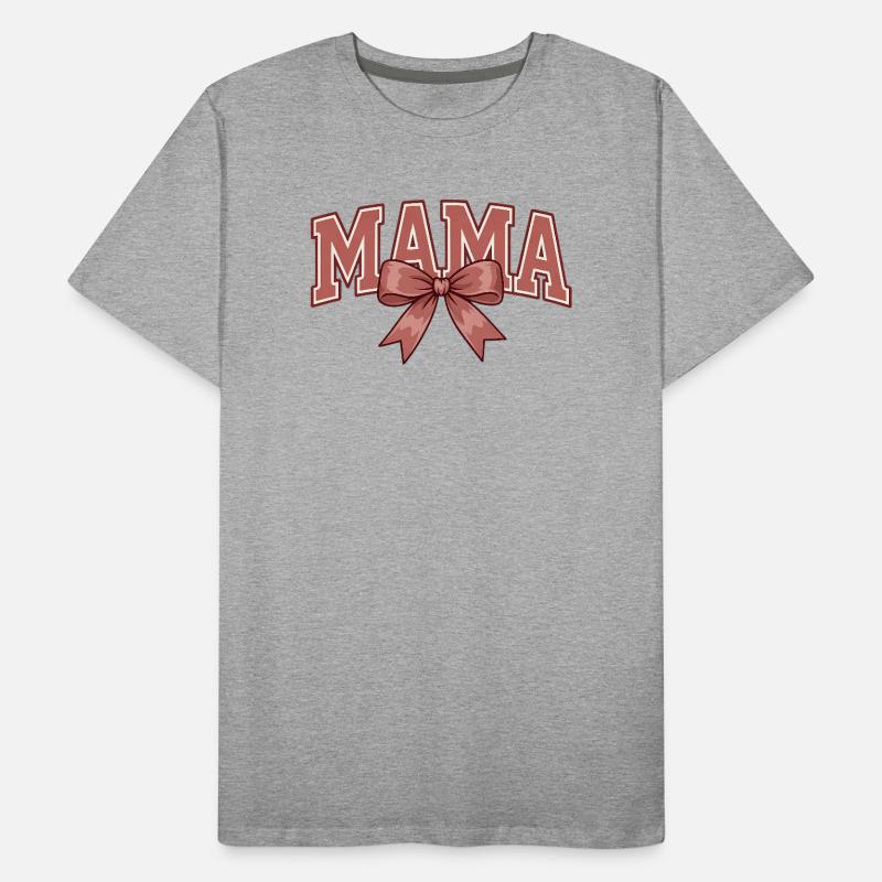 Mom Bow – Cute Mom Statement Design Men's Premium Organic T-Shirt