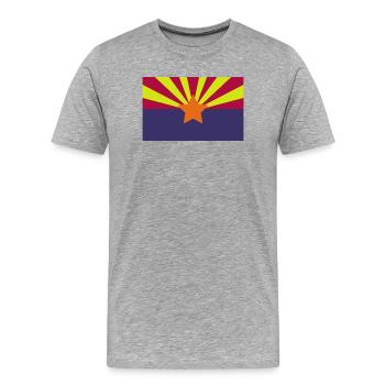 Drapeau de l’Arizona - T-shirt bio Premium Homme - gris chiné - Devant - Damien (186cm)