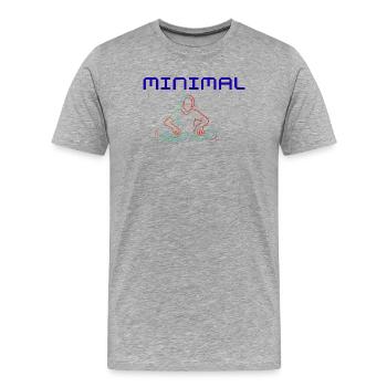 Minimal Beat - Männer Premium Bio T-Shirt - Grau meliert - Vorne - Damien (186cm)