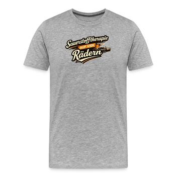 Oxygen therapy on four wheels - Men's Premium Organic T-Shirt - heather grey - Front - Damien (186cm)
