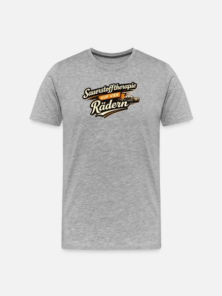 Oxygen therapy on four wheels - Men's Premium Organic T-Shirt - heather grey