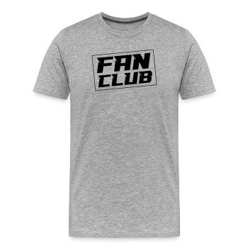 Fan Club - Männer Premium Bio T-Shirt - Grau meliert - Vorne - Damien (186cm)