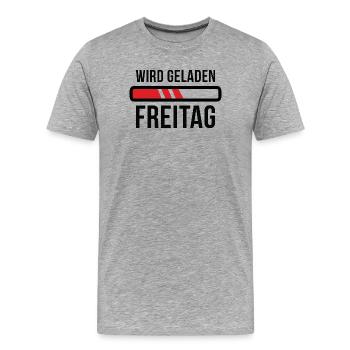 Freitag Laden - Männer Premium Bio T-Shirt - Grau meliert - Vorne - Damien (186cm)