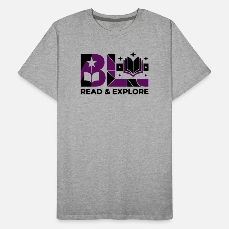 Read Explore Buch Typografie Männer Premium Bio T-Shirt