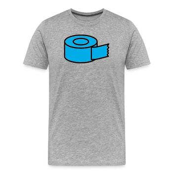 Tape Roll Comic - T-shirt bio Premium Homme - gris chiné - Devant - Damien (186cm)