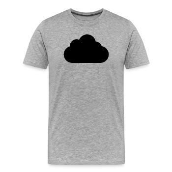 Cloud - Men's Premium Organic T-Shirt - heather grey - Front - Damien (186cm)