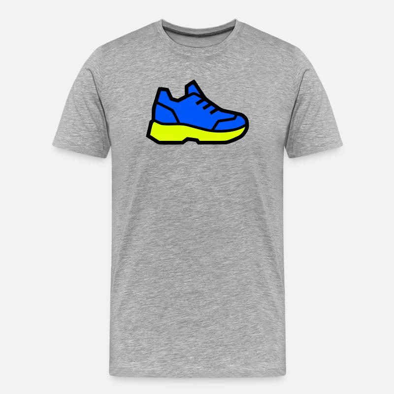 Moderner Laufschuh Sneaker - Männer Premium Bio T-Shirt - Grau meliert