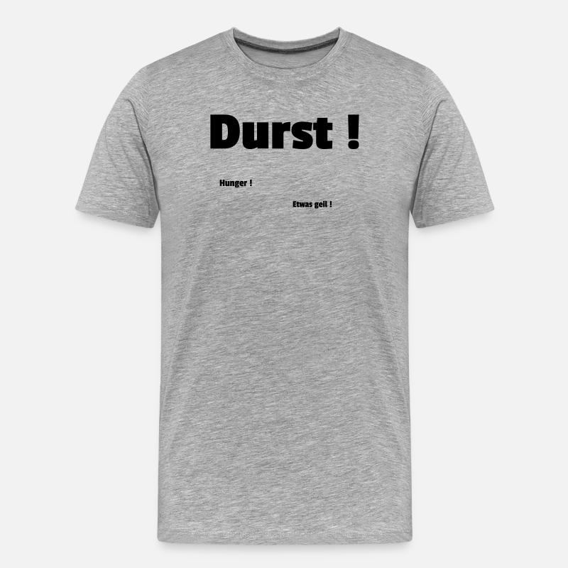 Durst - Männer Premium Bio T-Shirt - Grau meliert