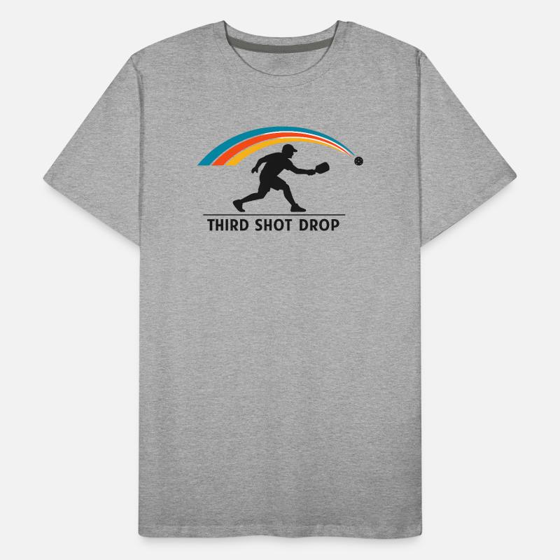 Dritter Shot Drop Badminton Silhouette Männer Premium Bio T-Shirt