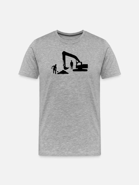 Dump Truck Crew – Sand Workers - Men's Premium Organic T-Shirt - heather grey