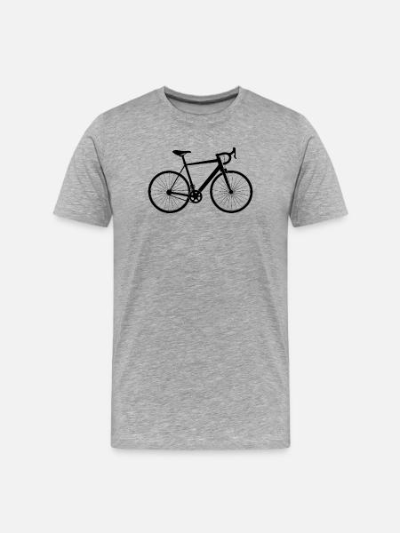 Rennrad - Männer Premium Bio T-Shirt - Grau meliert