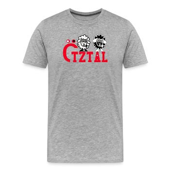 Ötztal Oetztal au Tyrol - T-shirt bio Premium Homme - gris chiné - Devant - Damien (186cm)